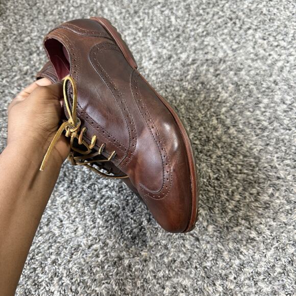 Sorel Mens Wingtip Leather Oxford Shoe Lace Up Brown Size 8.5 Casual Comfort - Picture 7 of 9